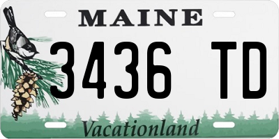 ME license plate 3436TD