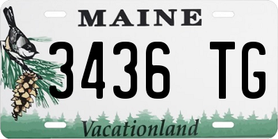ME license plate 3436TG