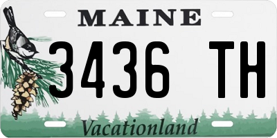 ME license plate 3436TH