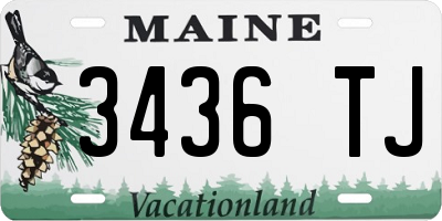 ME license plate 3436TJ