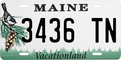 ME license plate 3436TN