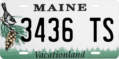 ME license plate 3436TS