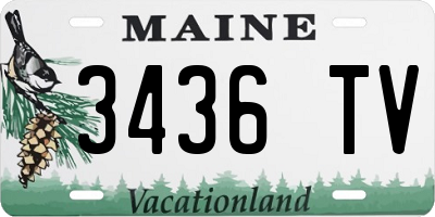 ME license plate 3436TV