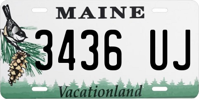 ME license plate 3436UJ