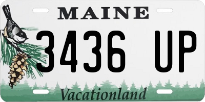 ME license plate 3436UP