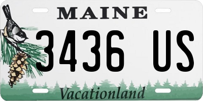 ME license plate 3436US