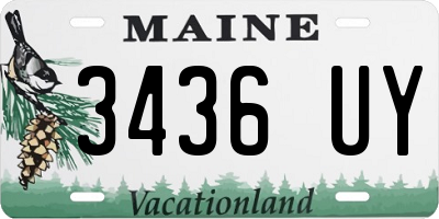 ME license plate 3436UY