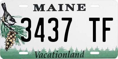 ME license plate 3437TF