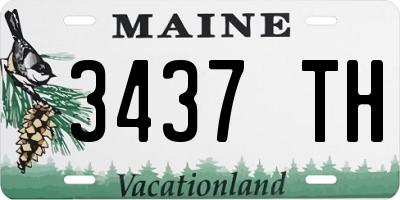 ME license plate 3437TH