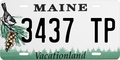 ME license plate 3437TP