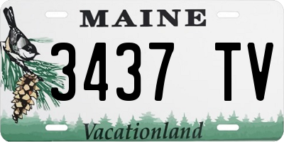 ME license plate 3437TV
