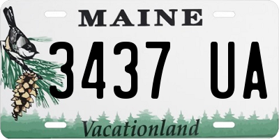 ME license plate 3437UA