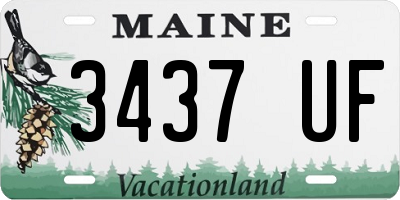 ME license plate 3437UF