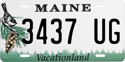 ME license plate 3437UG