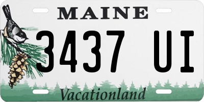 ME license plate 3437UI