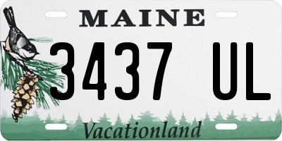 ME license plate 3437UL