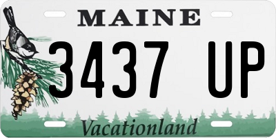 ME license plate 3437UP