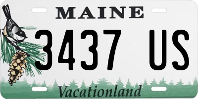 ME license plate 3437US
