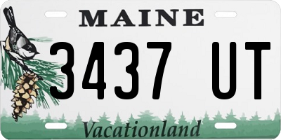 ME license plate 3437UT