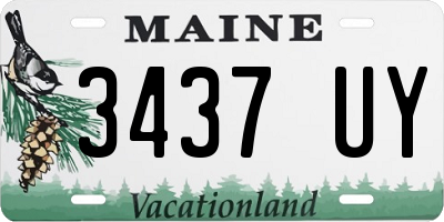 ME license plate 3437UY