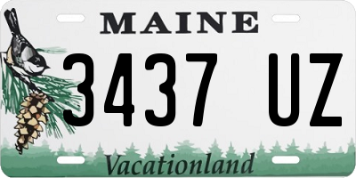 ME license plate 3437UZ