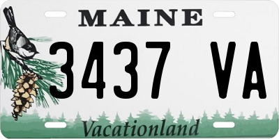 ME license plate 3437VA