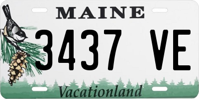 ME license plate 3437VE