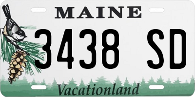 ME license plate 3438SD