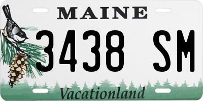 ME license plate 3438SM