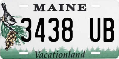 ME license plate 3438UB