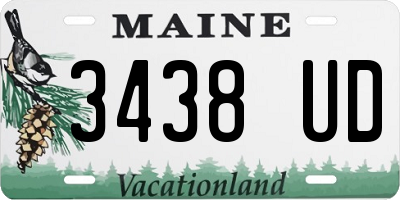 ME license plate 3438UD