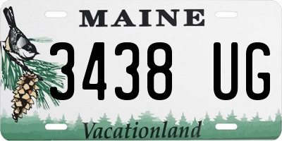 ME license plate 3438UG