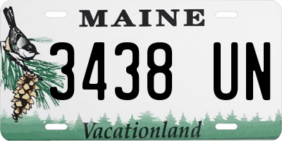 ME license plate 3438UN