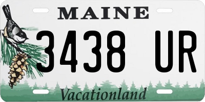 ME license plate 3438UR