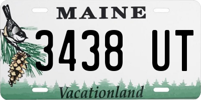 ME license plate 3438UT