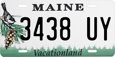 ME license plate 3438UY