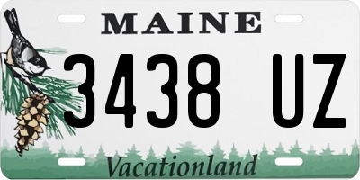 ME license plate 3438UZ