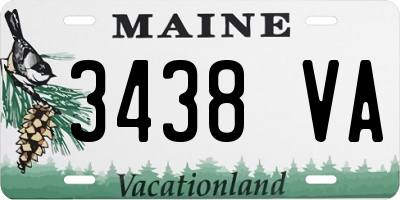 ME license plate 3438VA