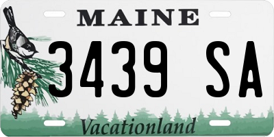 ME license plate 3439SA
