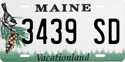 ME license plate 3439SD