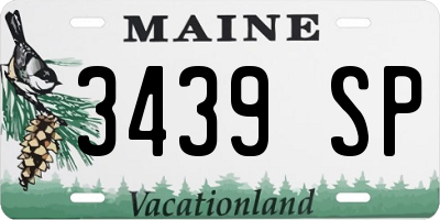 ME license plate 3439SP