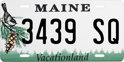 ME license plate 3439SQ