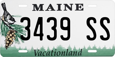 ME license plate 3439SS