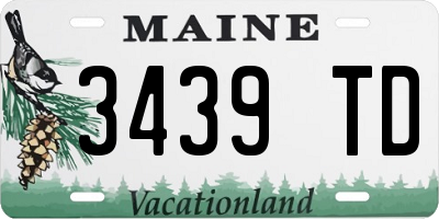 ME license plate 3439TD