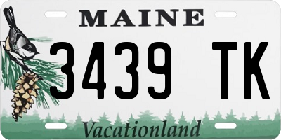 ME license plate 3439TK