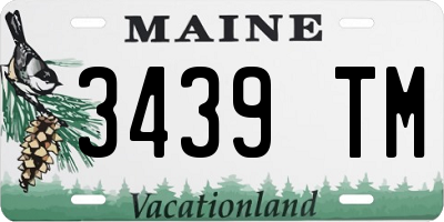 ME license plate 3439TM