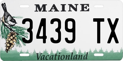 ME license plate 3439TX