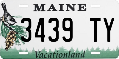 ME license plate 3439TY