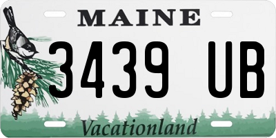 ME license plate 3439UB