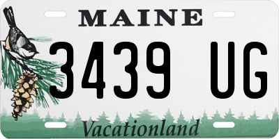 ME license plate 3439UG